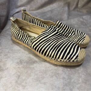 Sam Edelman Zebra Print Woven Slip-ons Size 7.5